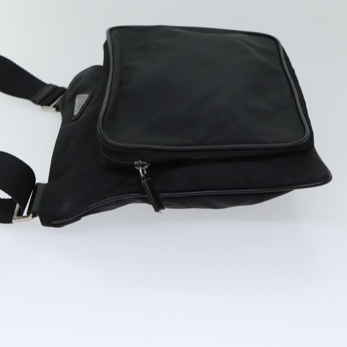 PRADA Shoulder Bag Nylon Black Auth bs13636