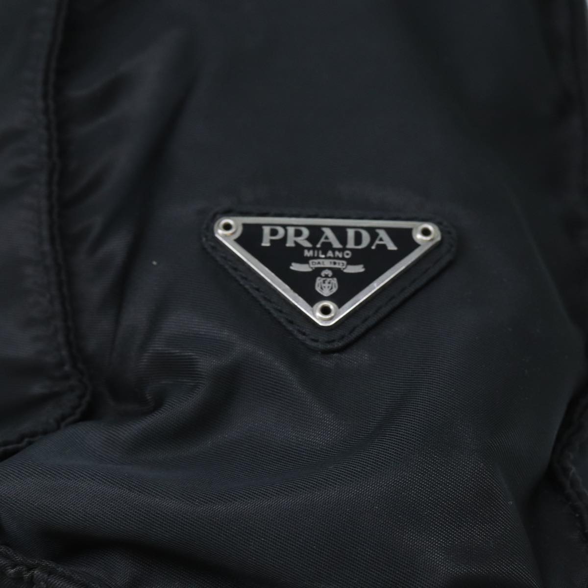 PRADA Shoulder Bag Nylon Black Auth bs13638