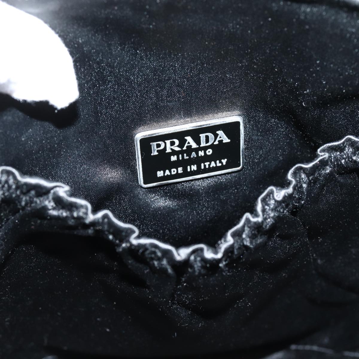 PRADA Shoulder Bag Nylon Black Auth bs13638