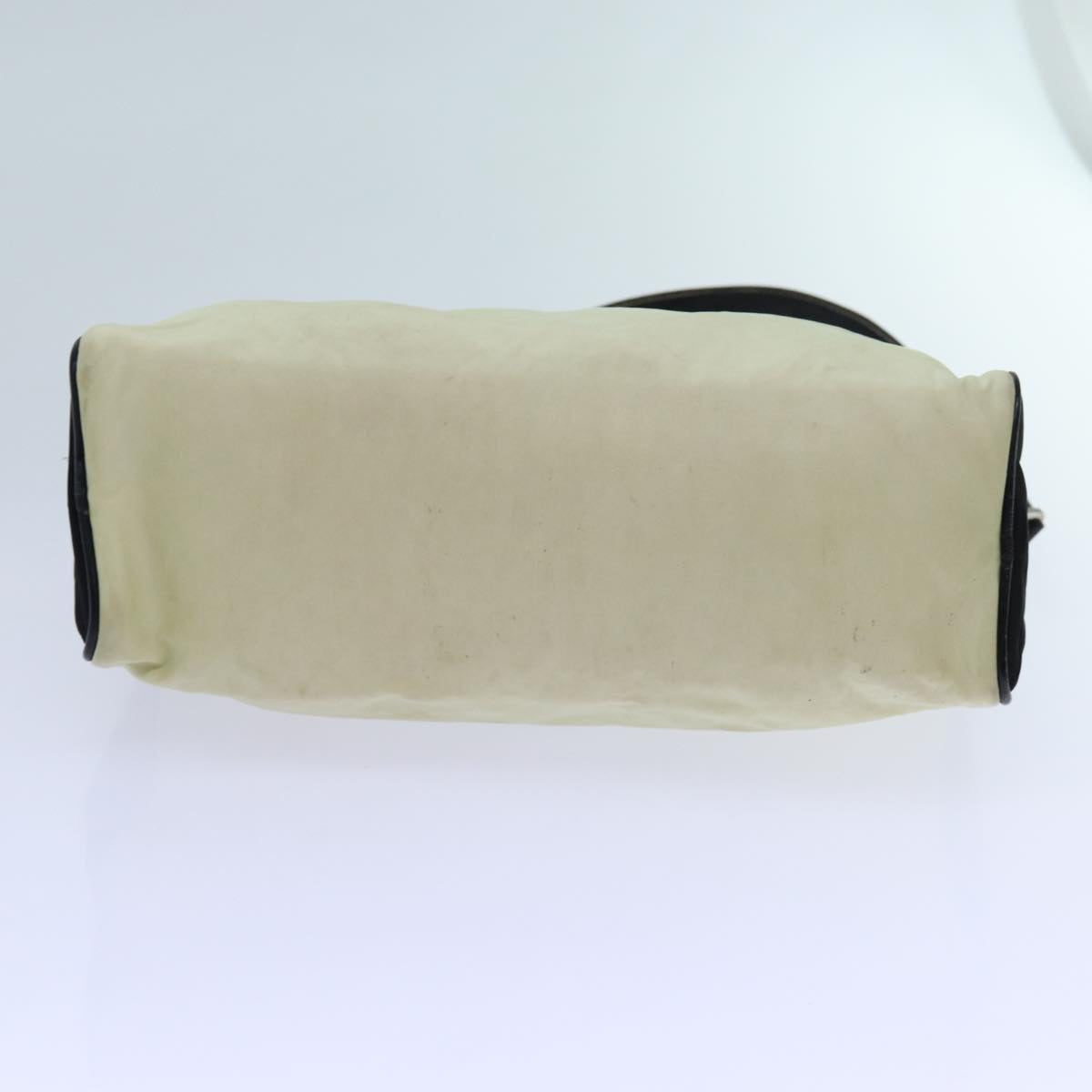 PRADA Shoulder Bag Nylon Beige Auth bs13644