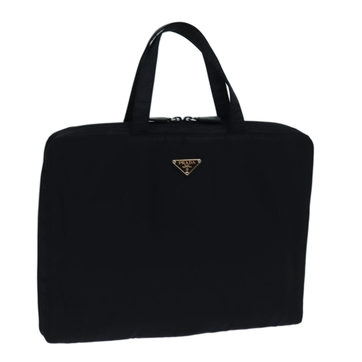 PRADA Hand Bag Nylon Black Auth bs13647