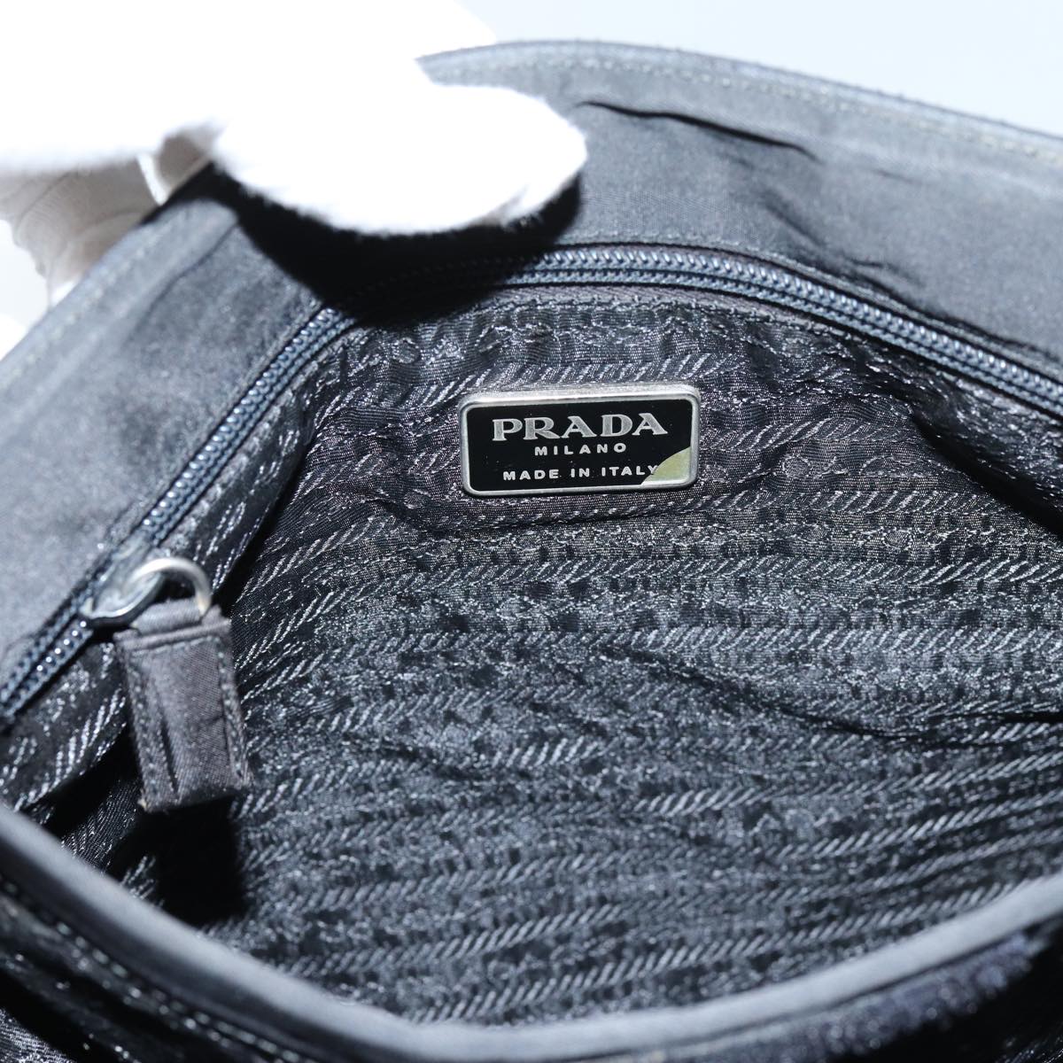 PRADA Shoulder Bag Nylon Black Auth bs13649