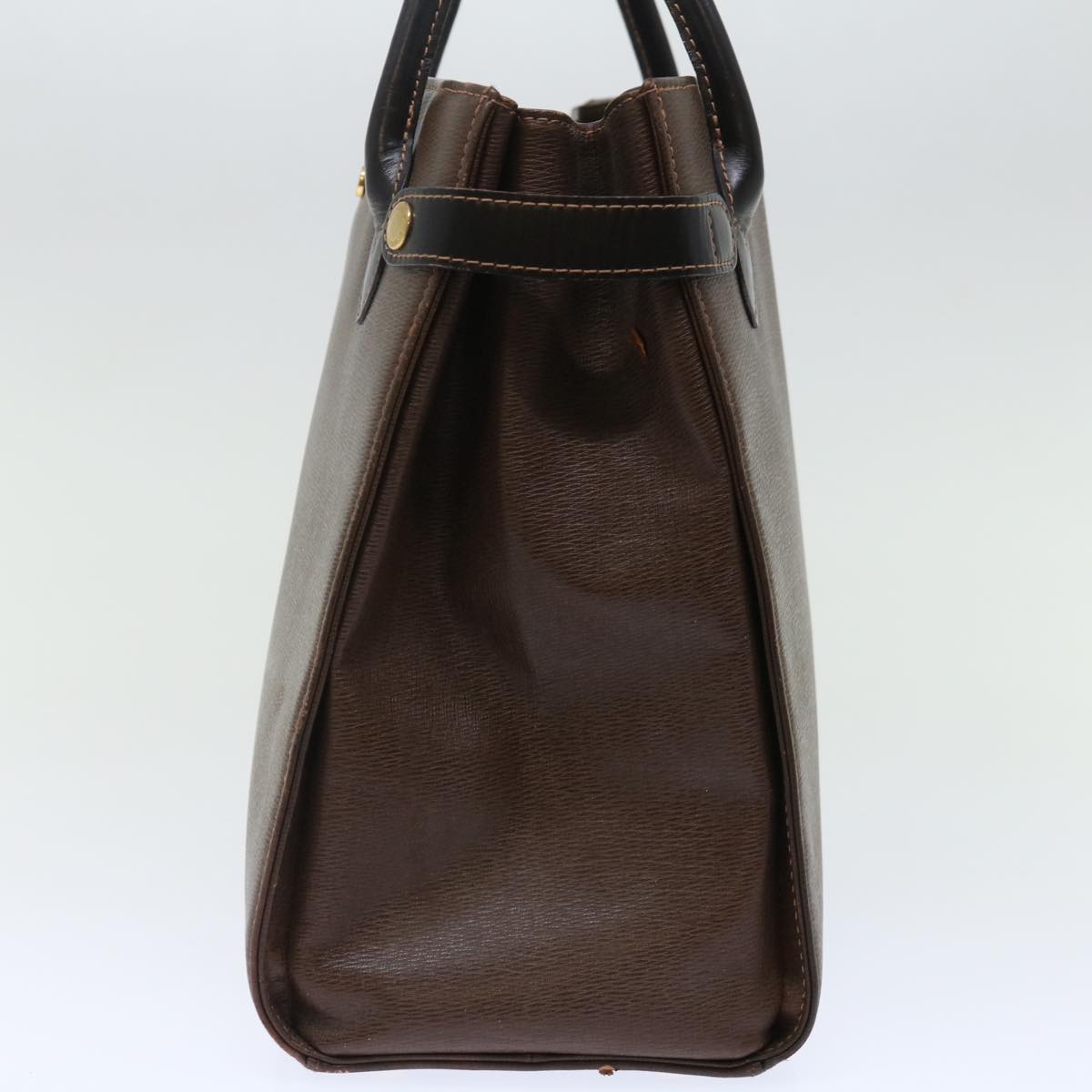 BURBERRY Hand Bag Leather Brown Auth bs13652