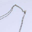 CHANEL Camelia Shell Necklace Silver CC Auth bs13657-5