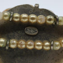 CHANEL Camelia Shell Necklace Silver CC Auth bs13657-8