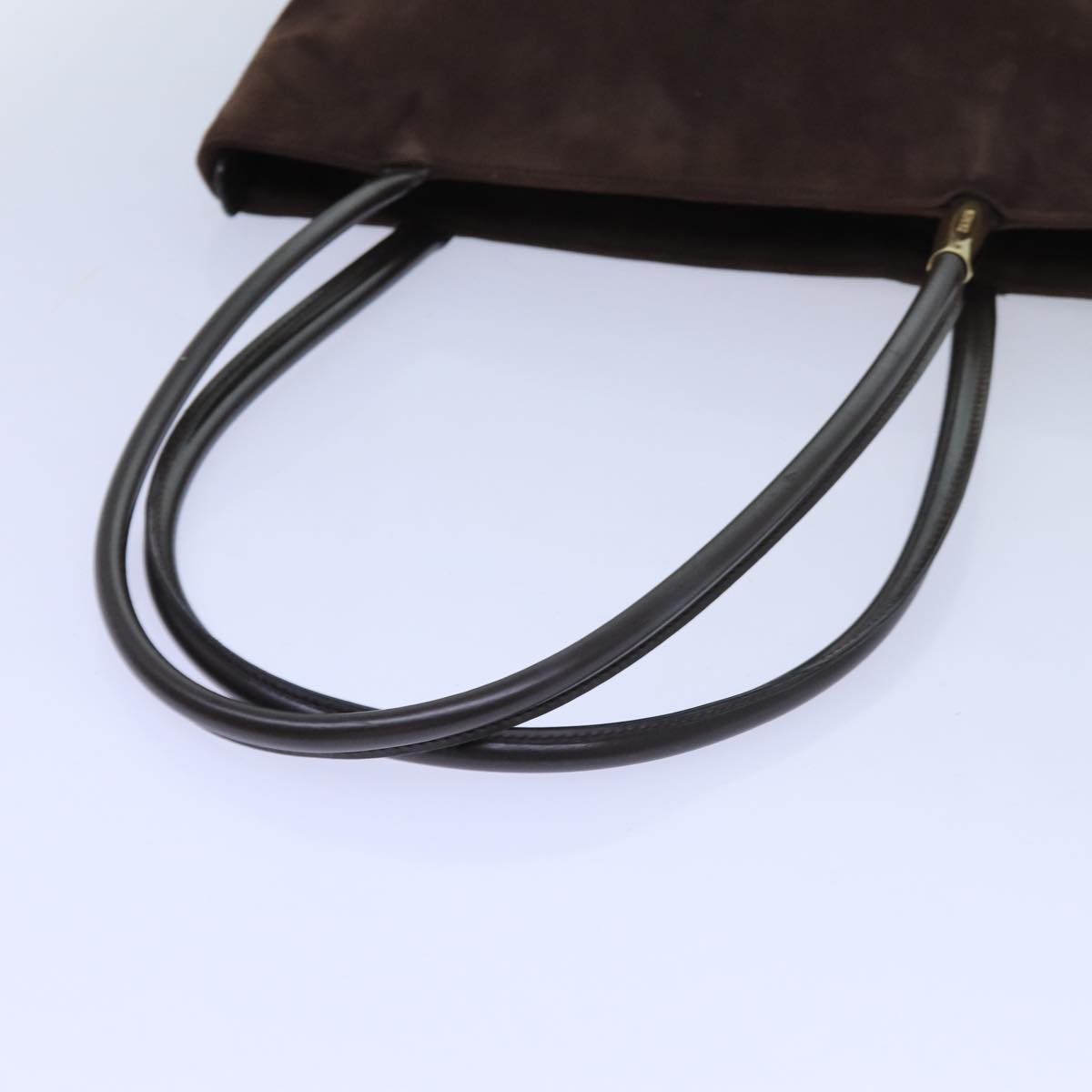 GUCCI Shoulder Bag Suede Brown Auth bs13662