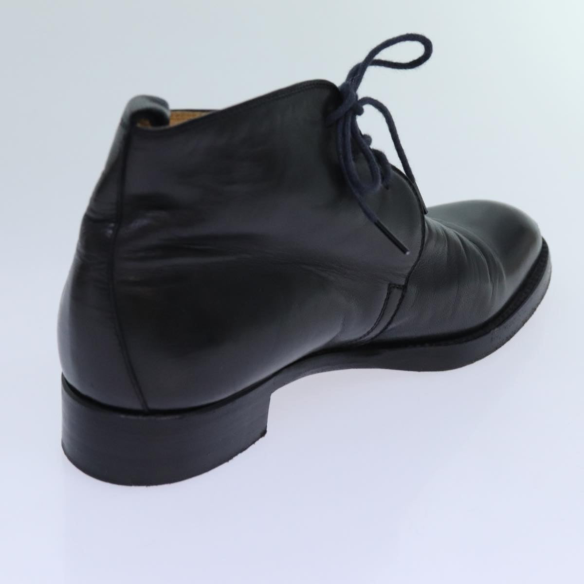 HERMES Shoes Leather 35 1/2 Black Auth bs13664