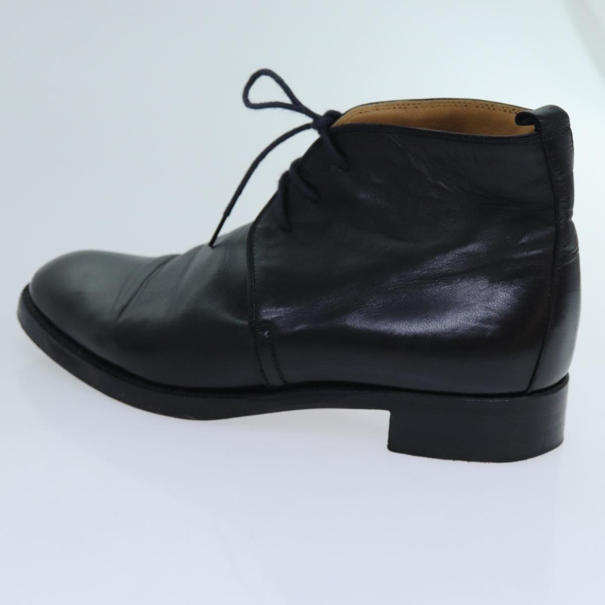 HERMES Shoes Leather 35 1/2 Black Auth bs13664