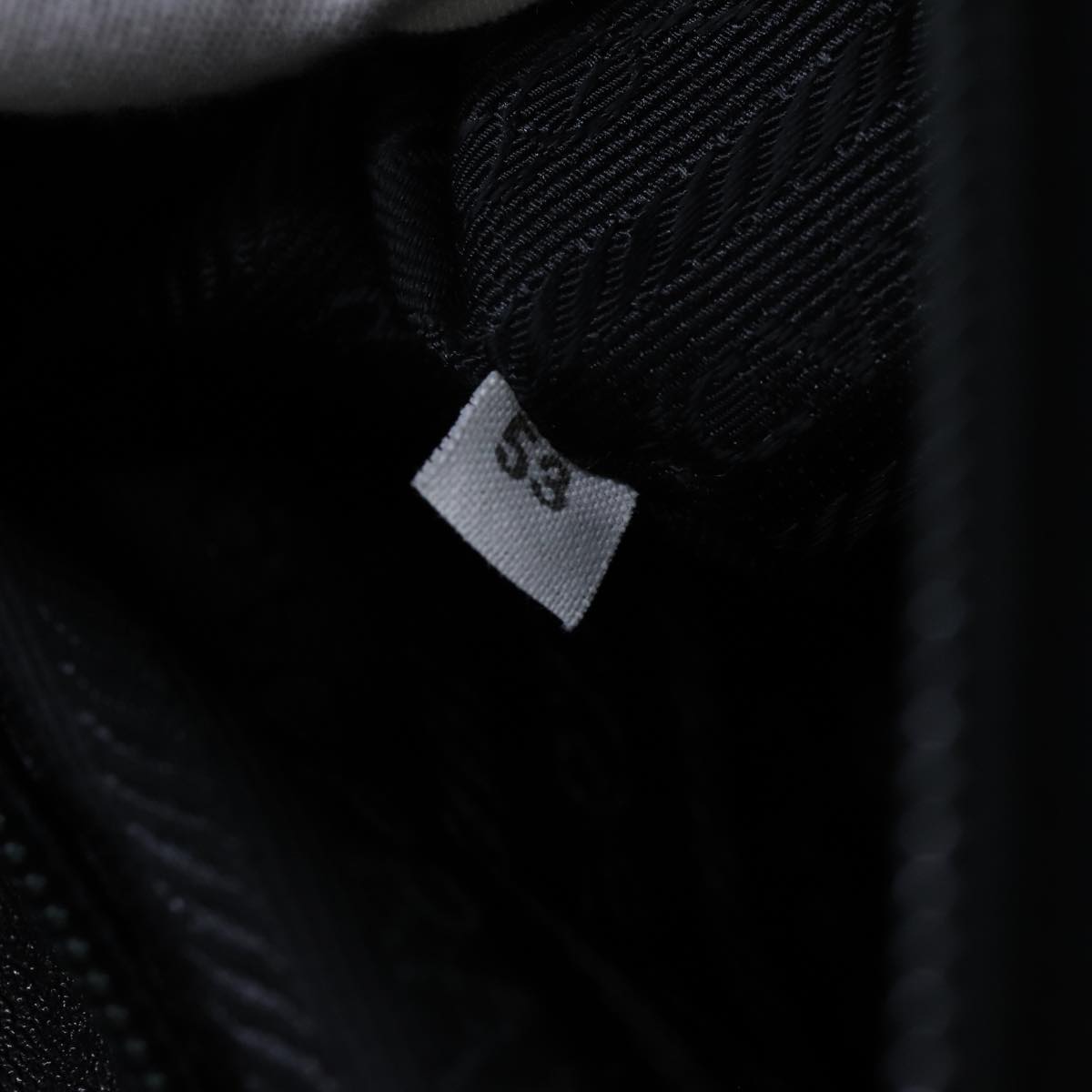PRADA Tote Bag Leather Black Auth bs13666