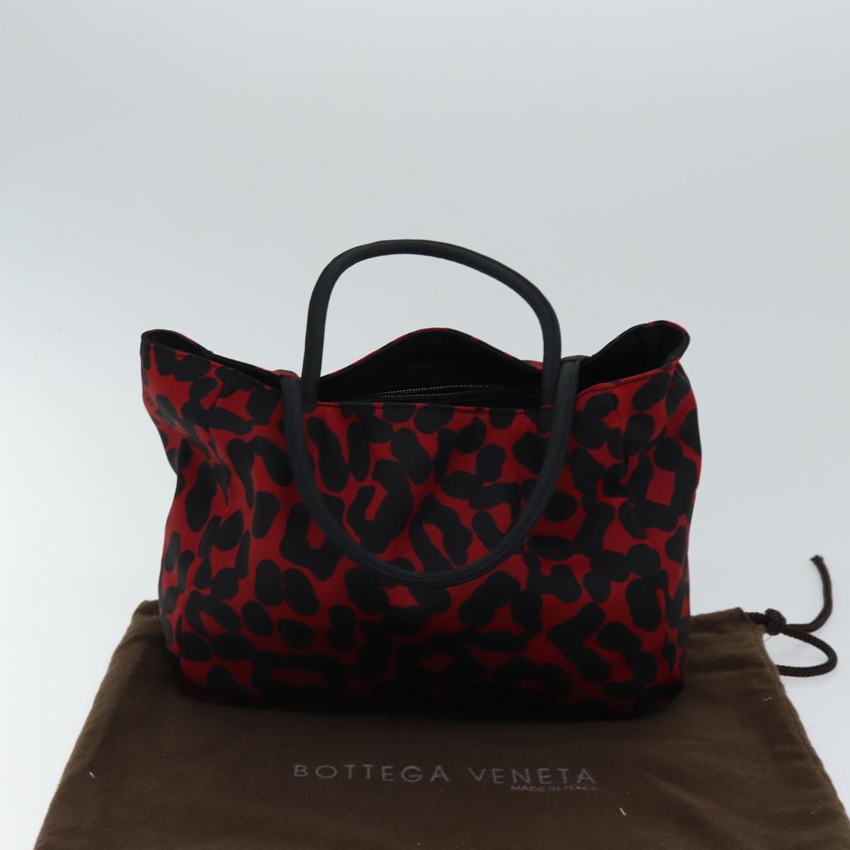BOTTEGA VENETA Hand Bag Nylon Red Auth bs13672