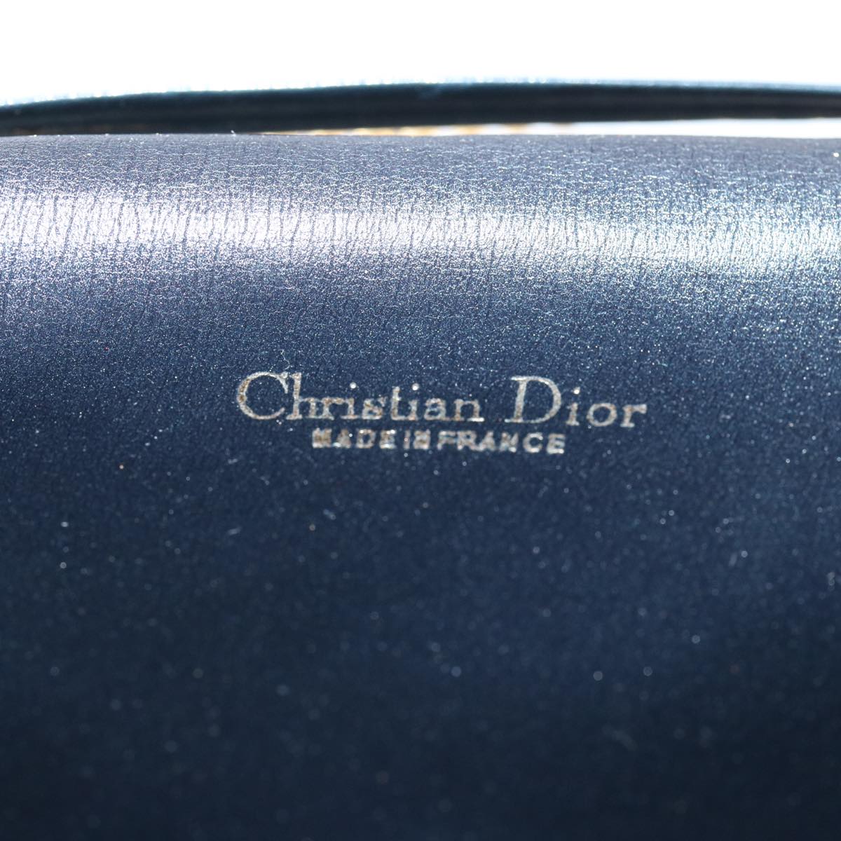 Christian Dior Chain Shoulder Bag Nylon Black Auth bs13674