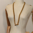 CHANEL Chain Pearl Belt metal Gold CC Auth bs13679-9