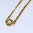 CHANEL Chain Pearl Belt metal Gold CC Auth bs13679-2
