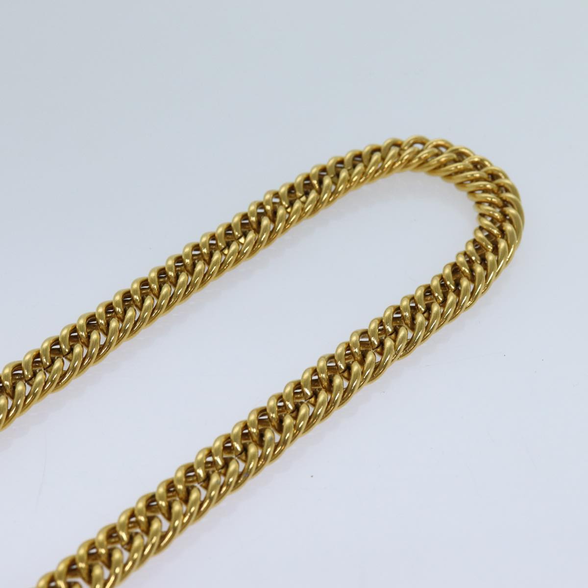 CHANEL Chain Pearl Belt metal Gold CC Auth bs13679