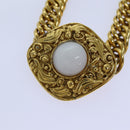 CHANEL Chain Pearl Belt metal Gold CC Auth bs13679-5
