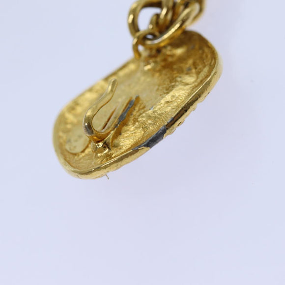 CHANEL Chain Pearl Belt metal Gold CC Auth bs13679