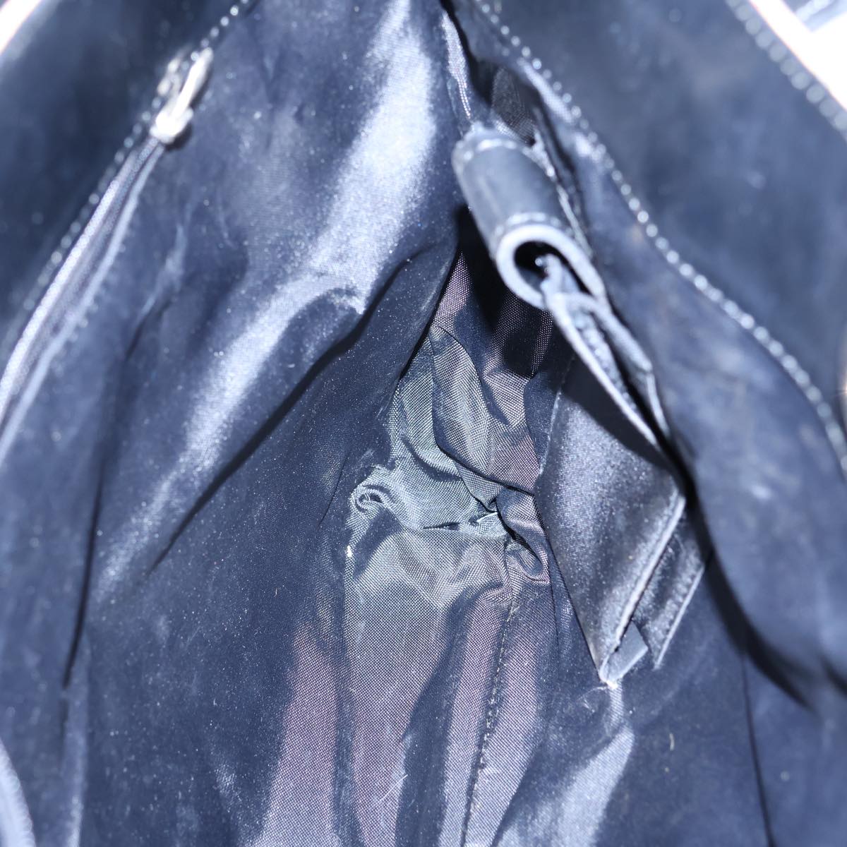 Burberrys Nova Check Blue Label Tote Bag Nylon Beige Black Auth bs13687