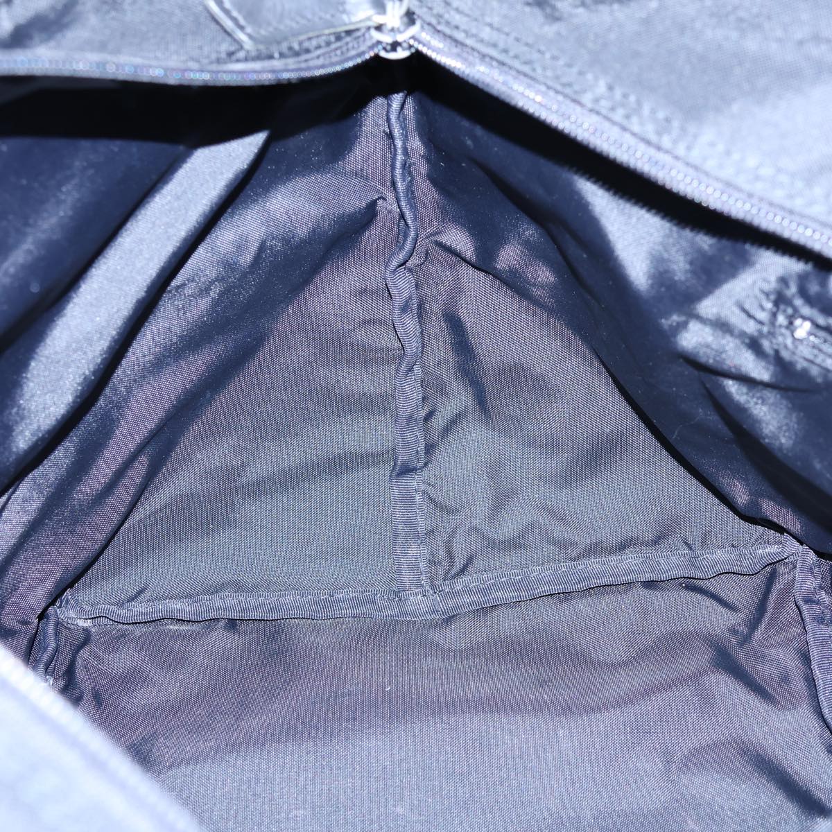 Burberrys Nova Check Blue Label Tote Bag Nylon Beige Black Auth bs13692