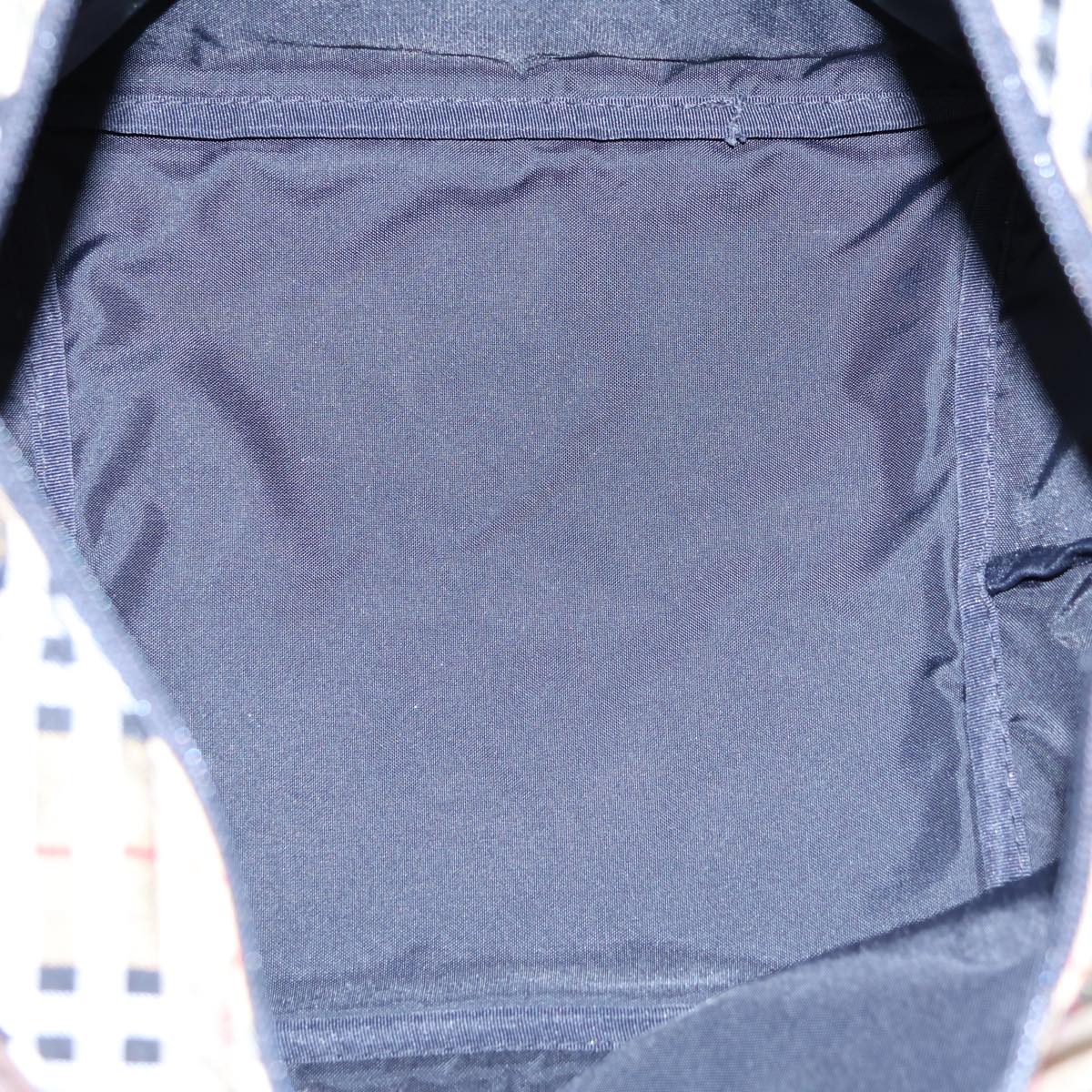 Burberrys Nova Check Blue Label Hand Bag Nylon Brown Black Auth bs13693