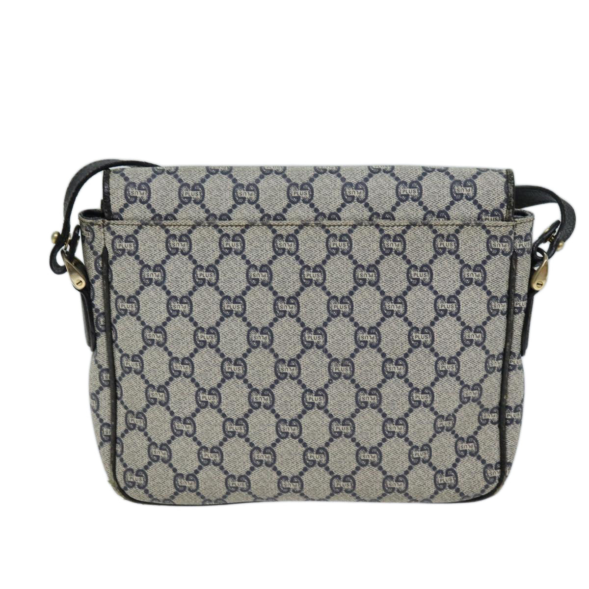 GUCCI GG Plus Supreme Shoulder Bag PVC Navy Auth bs13697