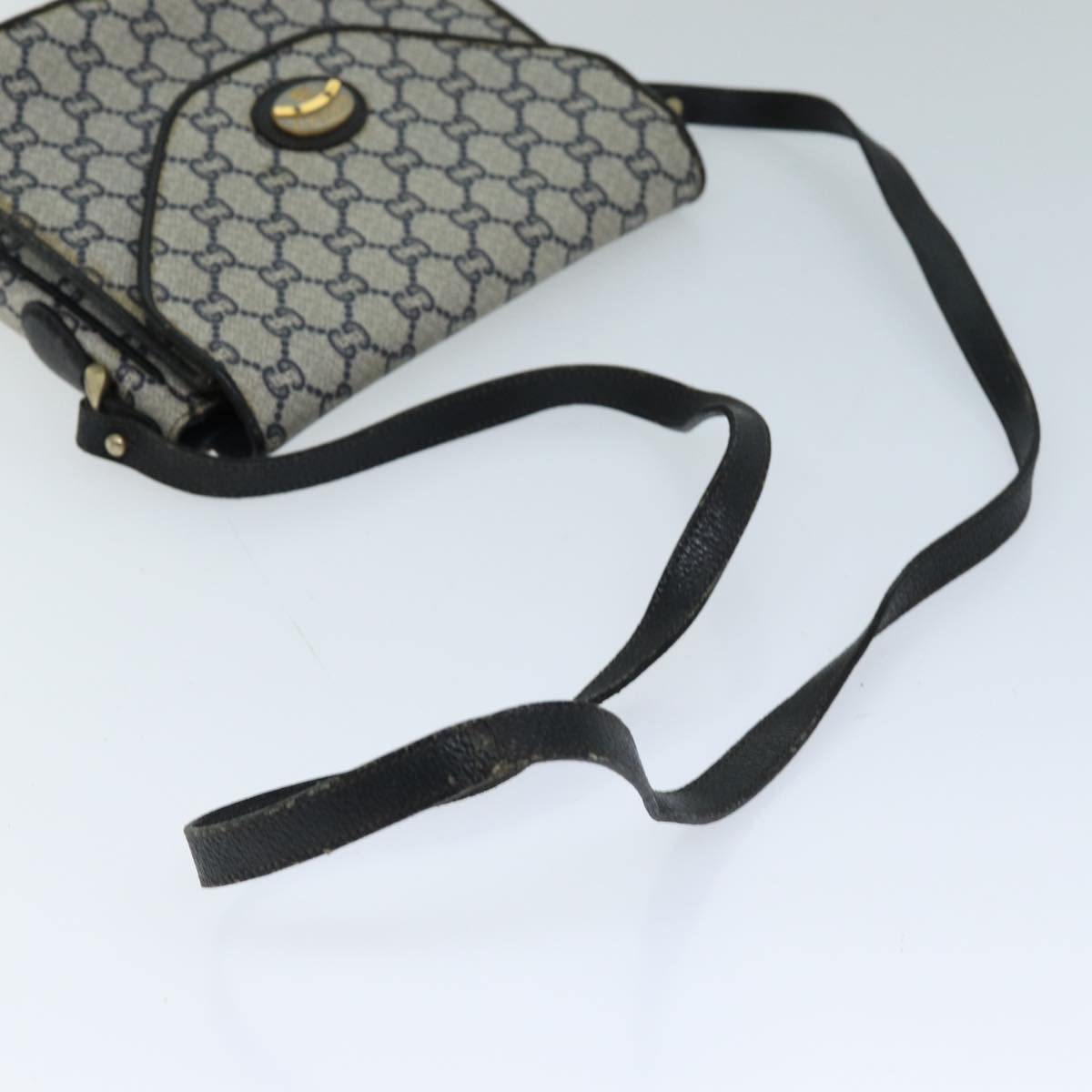 GUCCI GG Plus Supreme Shoulder Bag PVC Navy Auth bs13697