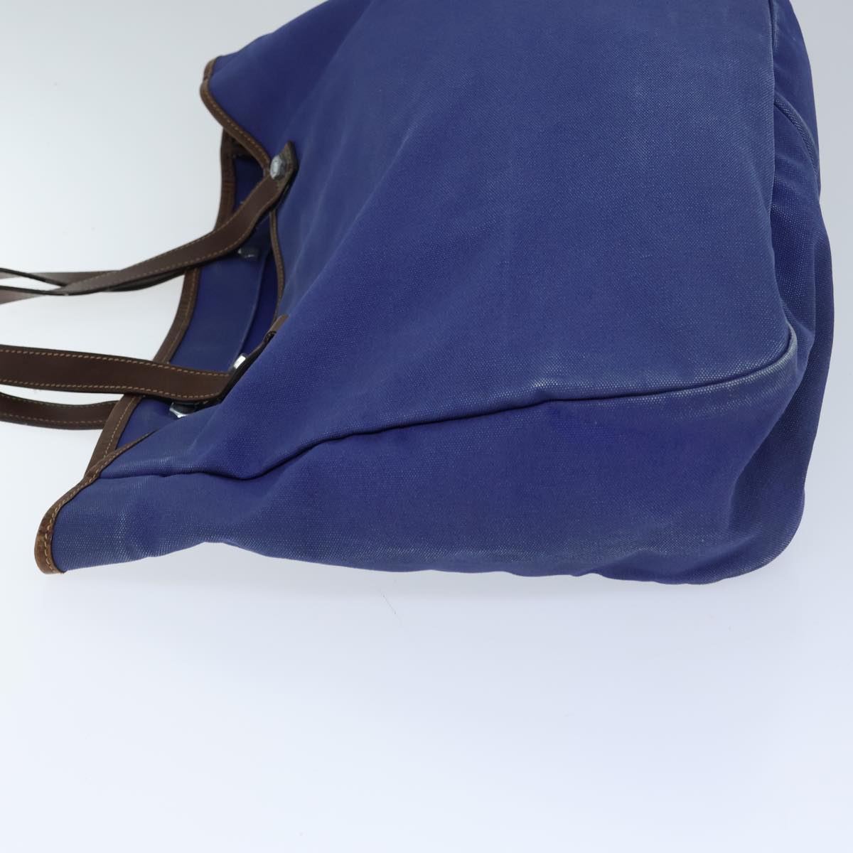 PRADA Tote Bag Canvas Blue Auth bs13700