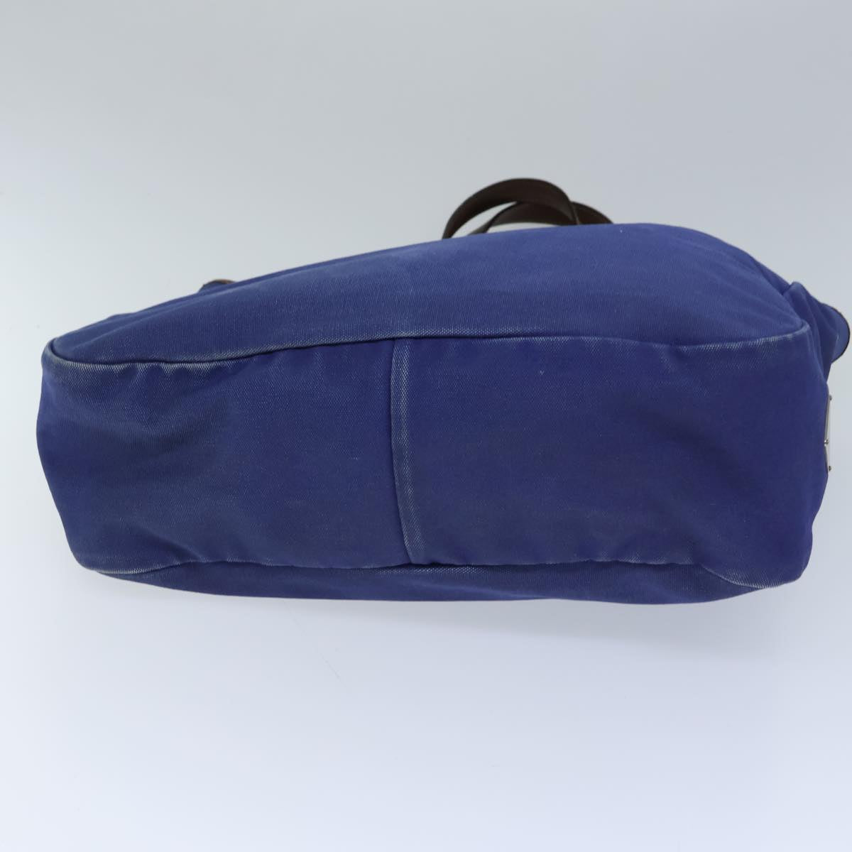 PRADA Tote Bag Canvas Blue Auth bs13700