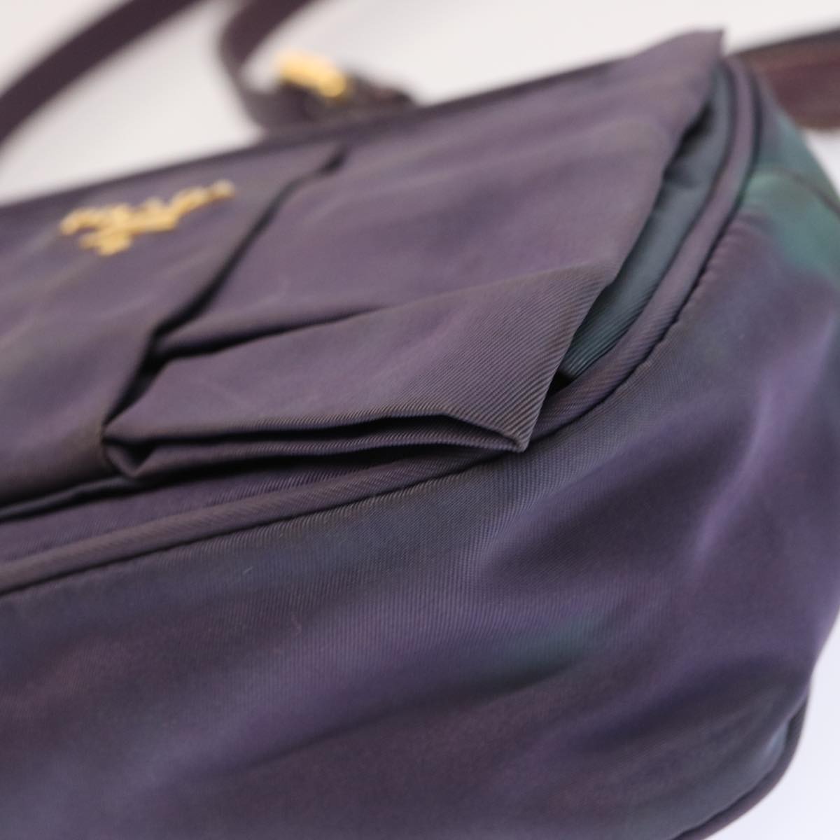 PRADA Shoulder Bag Nylon Purple Auth bs13702