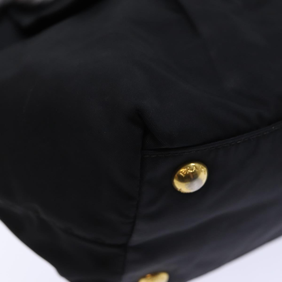 PRADA Hand Bag Nylon Black Auth bs13723