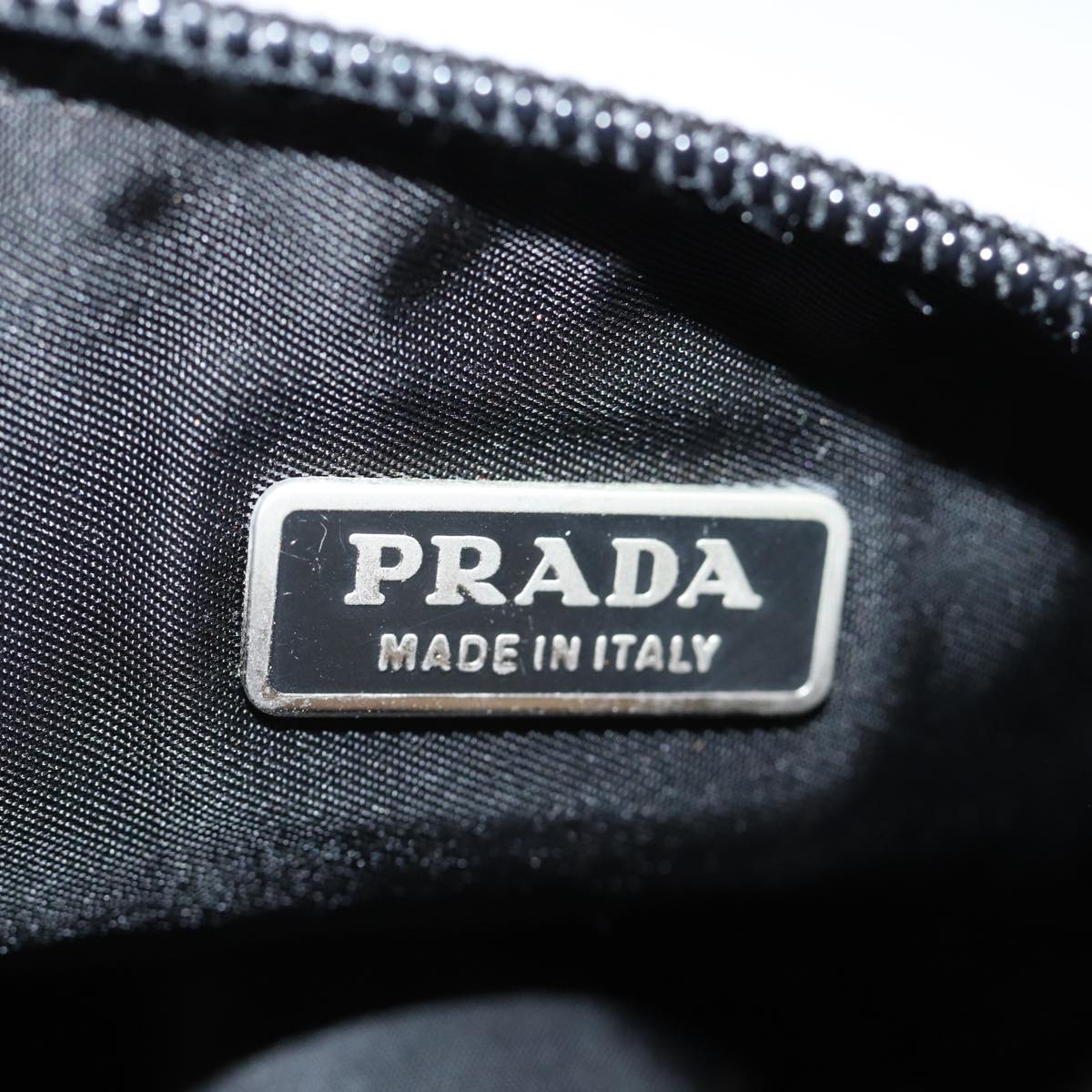 PRADA Accessory Pouch Nylon Black Auth bs13727