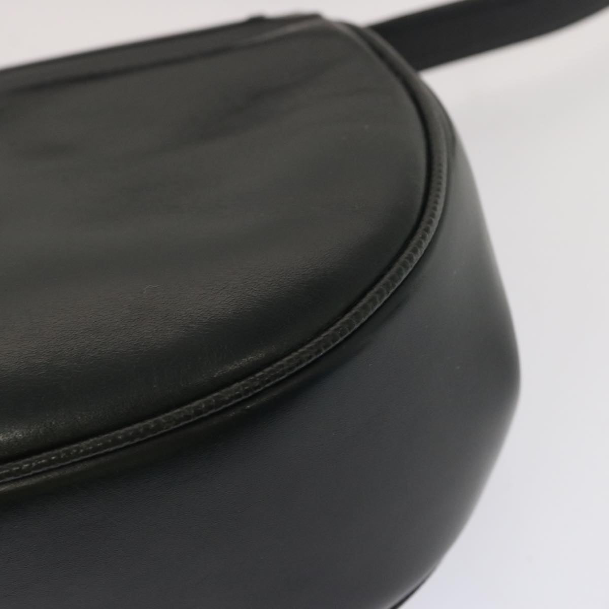 Salvatore Ferragamo Shoulder Bag Leather Black Auth bs13732