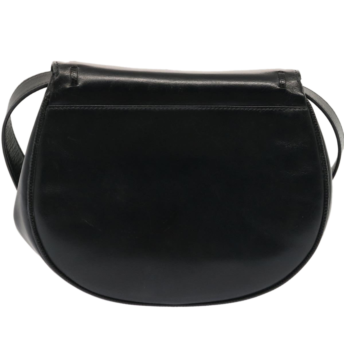 Salvatore Ferragamo Shoulder Bag Leather Black Auth bs13732