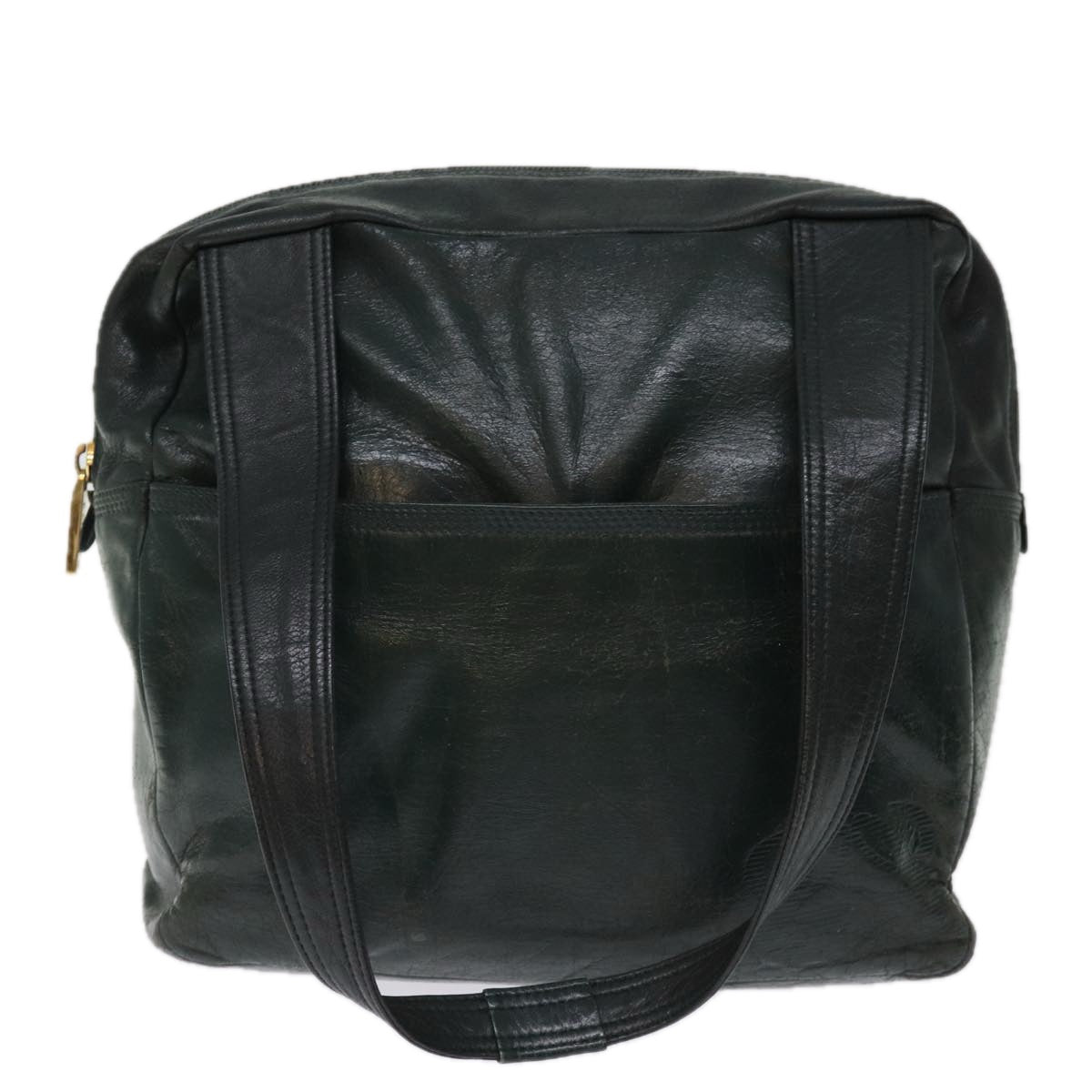 Salvatore Ferragamo Loewe Shoulder Bag Leather 2Set Green Black Auth bs13747 - 0