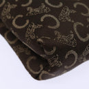 CELINE C Macadam Canvas Clutch Bag Brown Auth bs13749-15