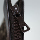 CELINE C Macadam Canvas Clutch Bag Brown Auth bs13749-8