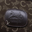 CELINE C Macadam Canvas Clutch Bag Brown Auth bs13749-9