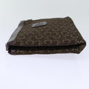 CELINE C Macadam Canvas Clutch Bag Brown Auth bs13749-3