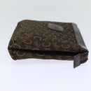 CELINE C Macadam Canvas Clutch Bag Brown Auth bs13749-4