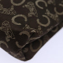 CELINE C Macadam Canvas Clutch Bag Brown Auth bs13749-14