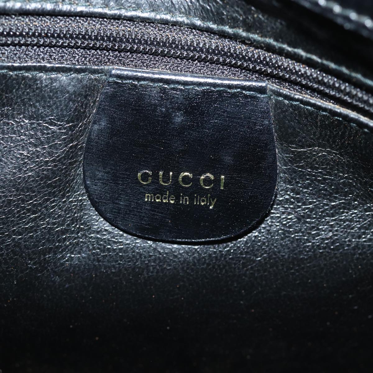 GUCCI Shoulder Bag Leather Black 001 2046 1907 Auth bs13751