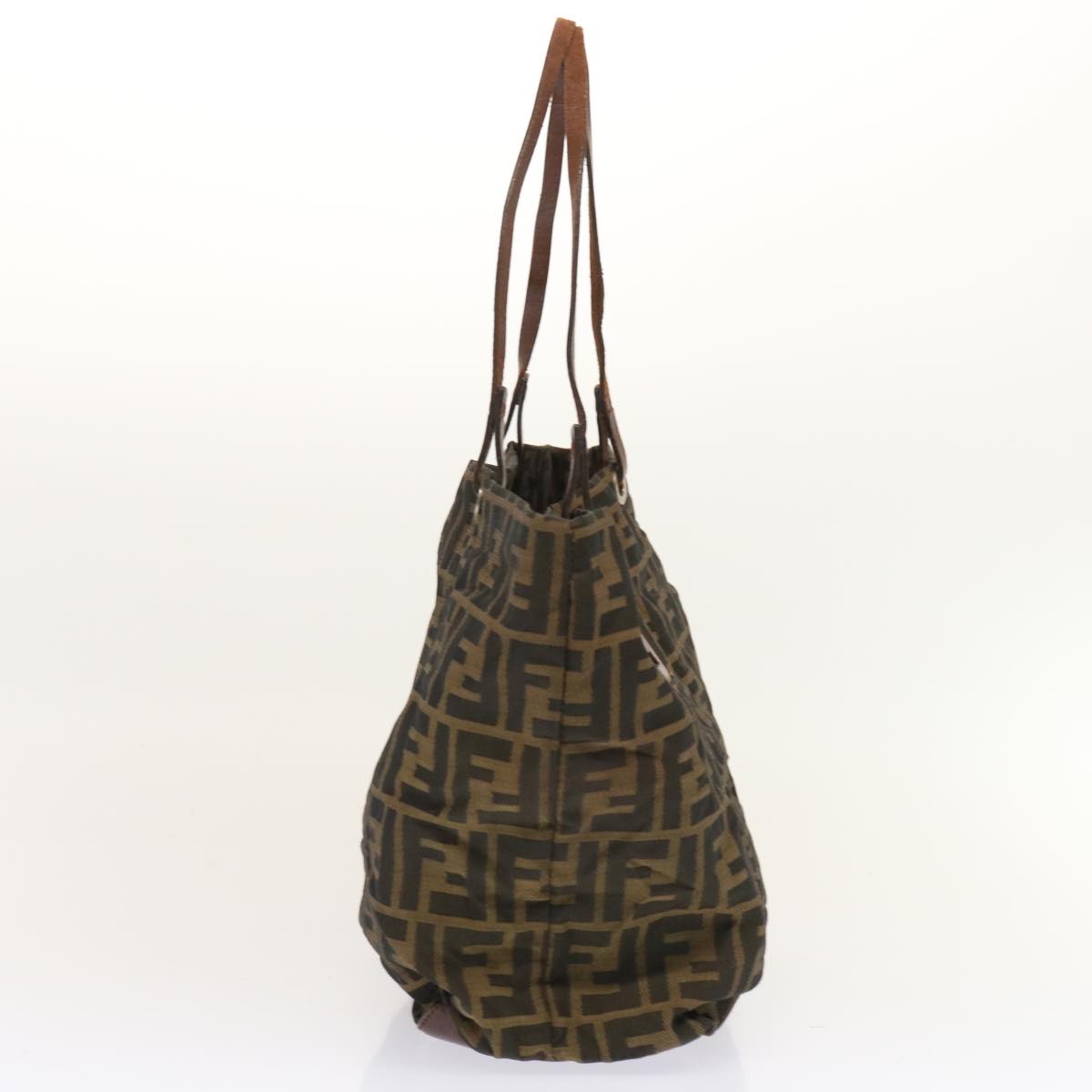 FENDI Zucca Canvas Tote Bag Brown Auth bs13766