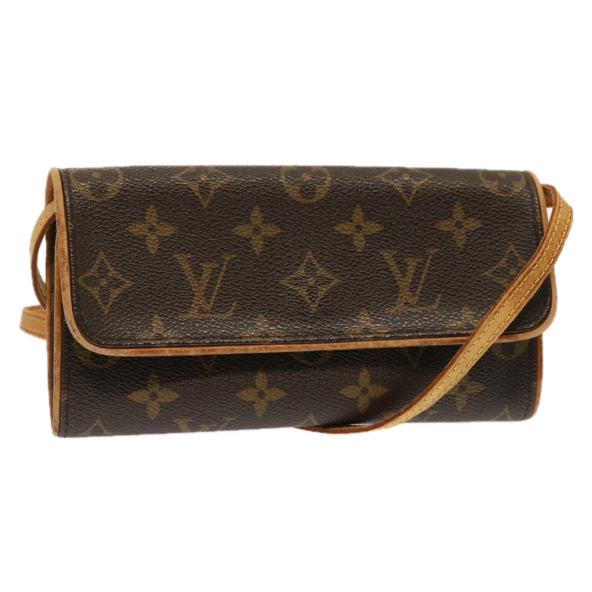 LOUIS VUITTON Monogram Pochette Twin PM Shoulder Bag M51854 LV Auth bs13776