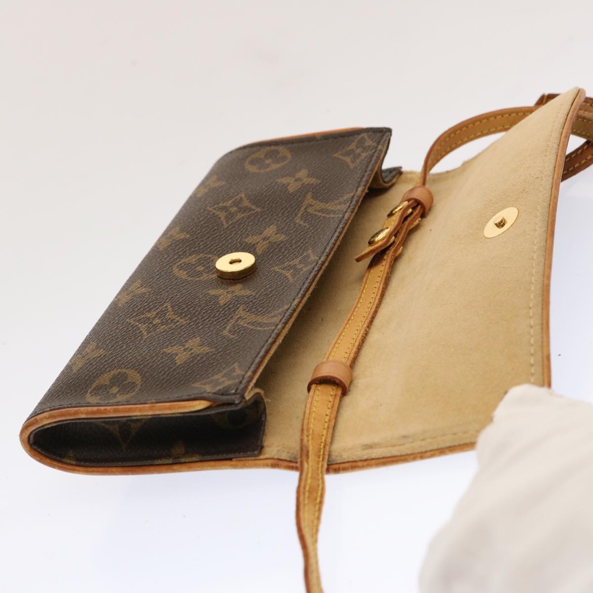 LOUIS VUITTON Monogram Pochette Twin PM Shoulder Bag M51854 LV Auth bs13776