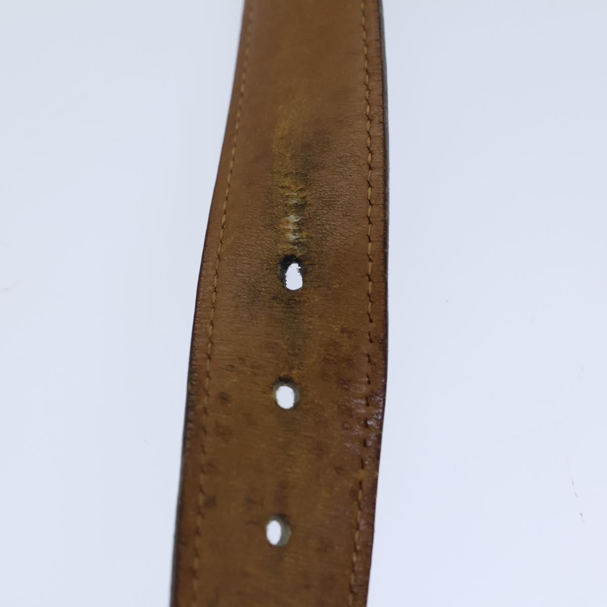 HERMES Belt Leather 36.6"" Black Auth bs13782
