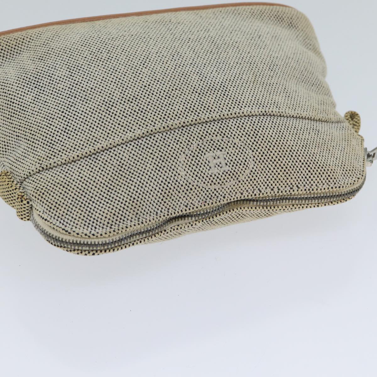 HERMES Bolide Pouch Pouch Canvas Gray Auth bs13798