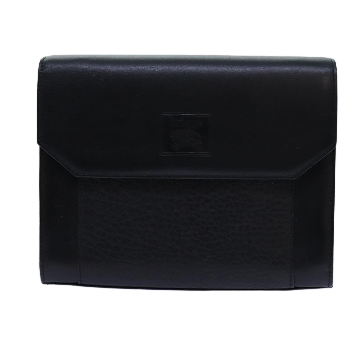 Burberrys Shoulder Bag Leather Black Auth bs13801