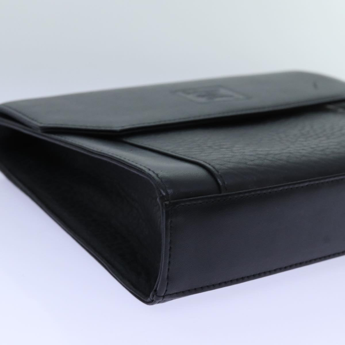 Burberrys Shoulder Bag Leather Black Auth bs13801