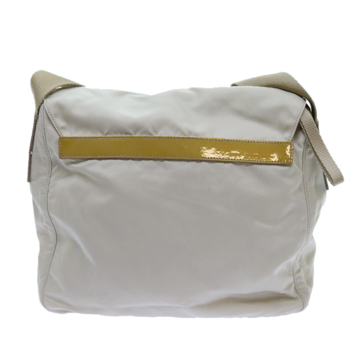 PRADA Shoulder Bag Nylon White Auth bs13804 - 0