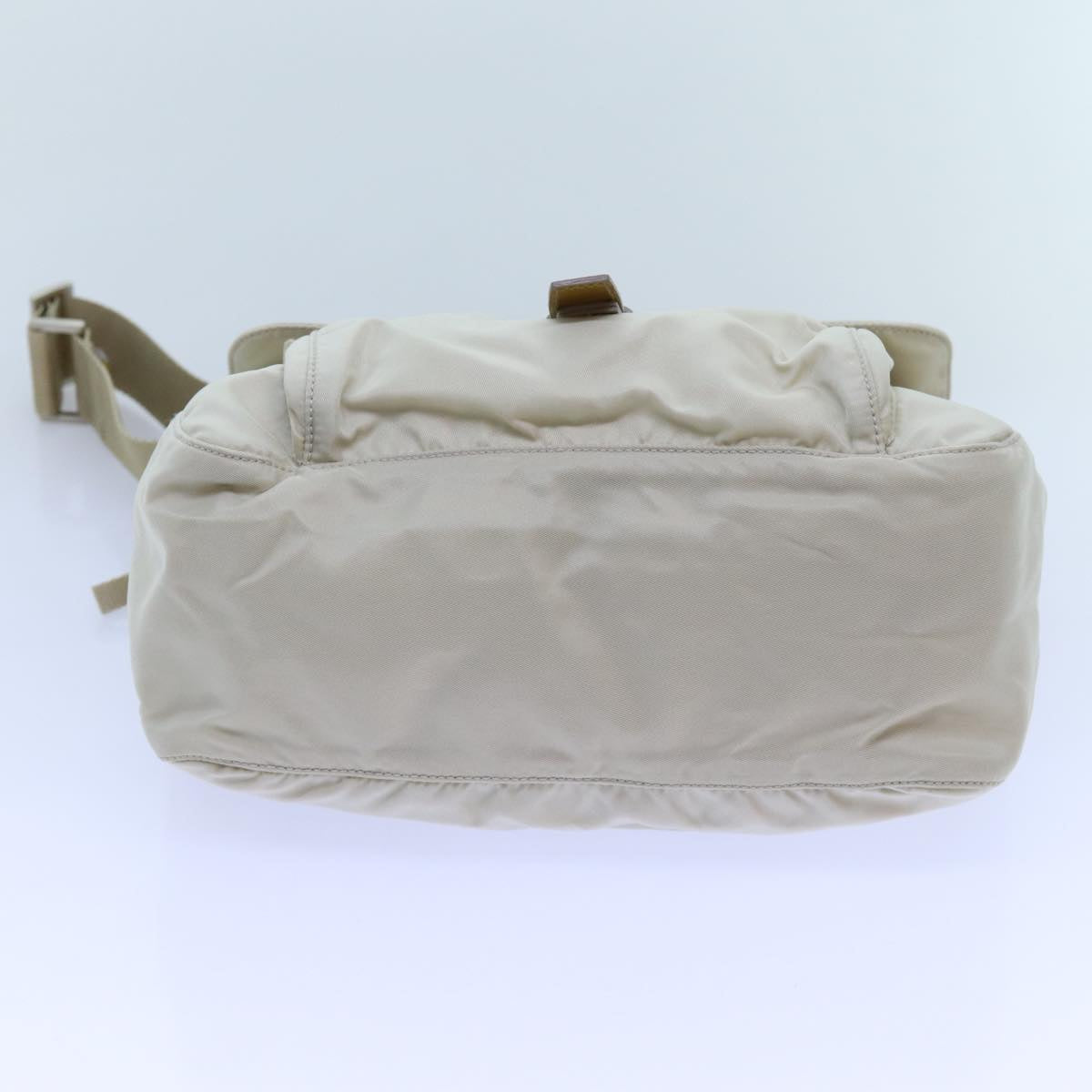 PRADA Shoulder Bag Nylon White Auth bs13804