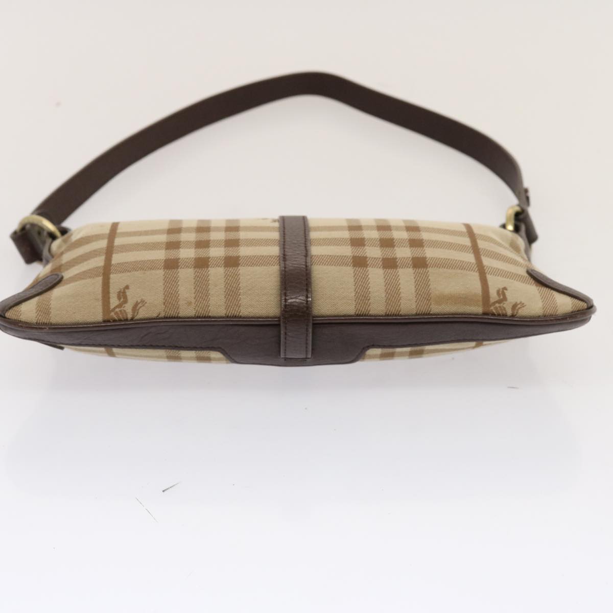 BURBERRY Nova Check Shoulder Bag Canvas Beige Brown Auth bs13818